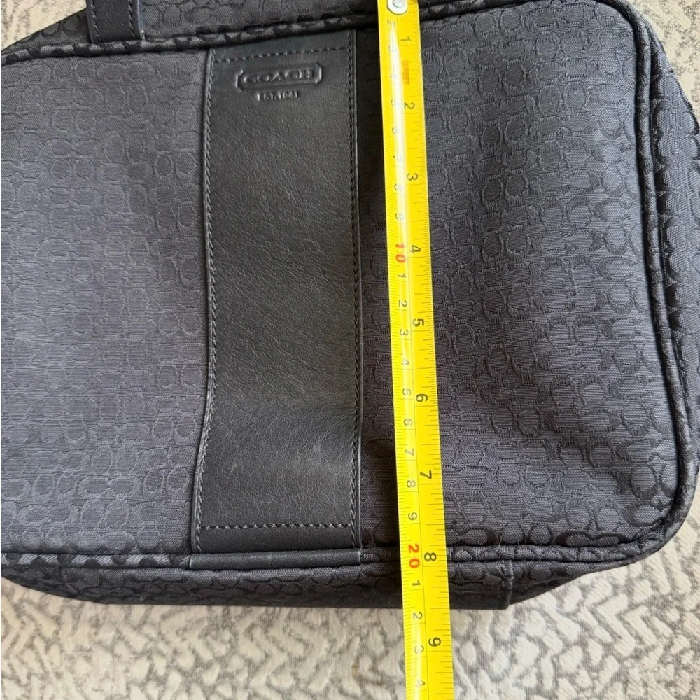 Y2K Coach Signature C black jacquard canvas cosmetic